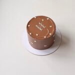 Brown minimalist mini cake Sweet Bakeistan Karachi