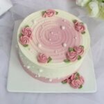 Pink Floral wreath cake Sweet Bakeistan Karachi.