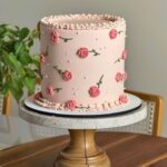 Pink rose piping Sweet Bakeistan Karachi.