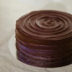 Swirled chocolate ganache cake Sweet Bakeistan Karachi.